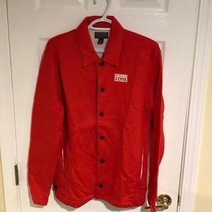 Men’s Converse Red/Orange Coach Jacket Small